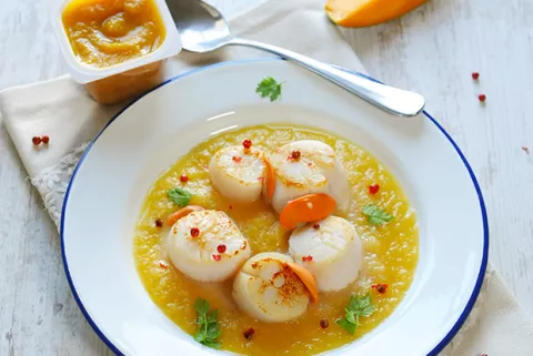 Coquilles Saint-Jacques au chutney de mangue de Charles & Alice 